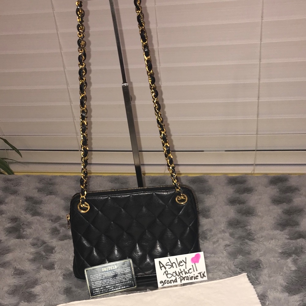 Authentic Chanel Quilted Lambskin Shoulder Tote - Picture 1 of 8